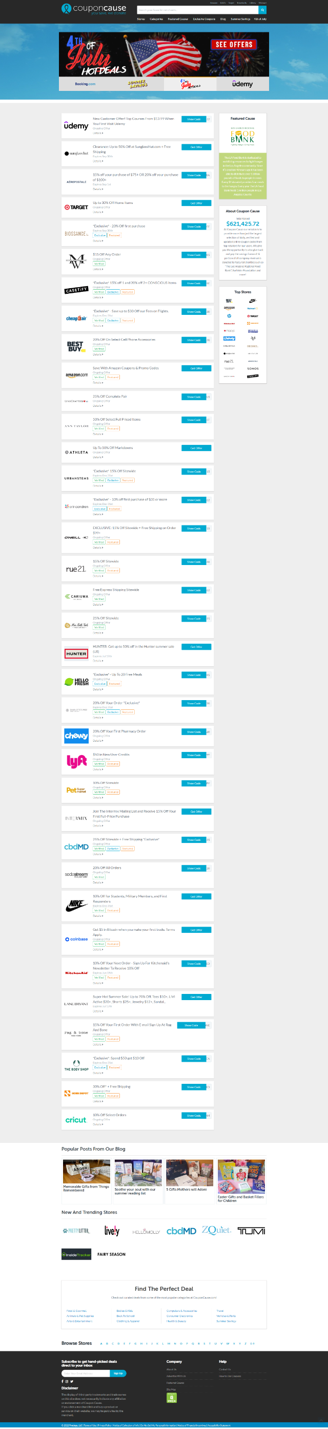CouponCause Online Discount